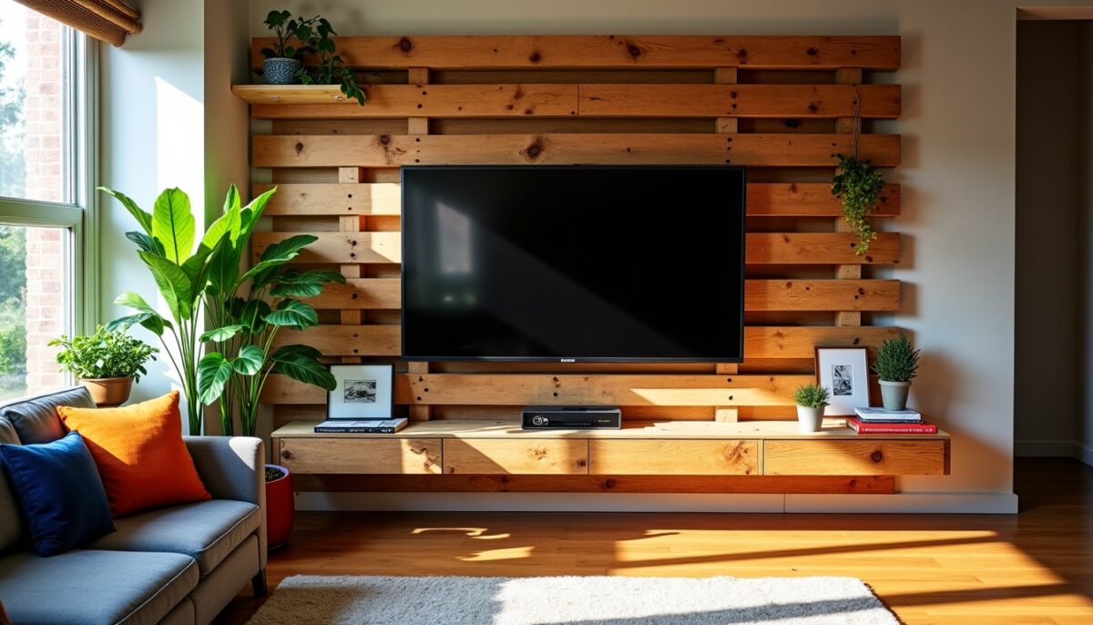 Comment habiller un mur avec une palette pour un support TV : guide DIY et inspirations déco